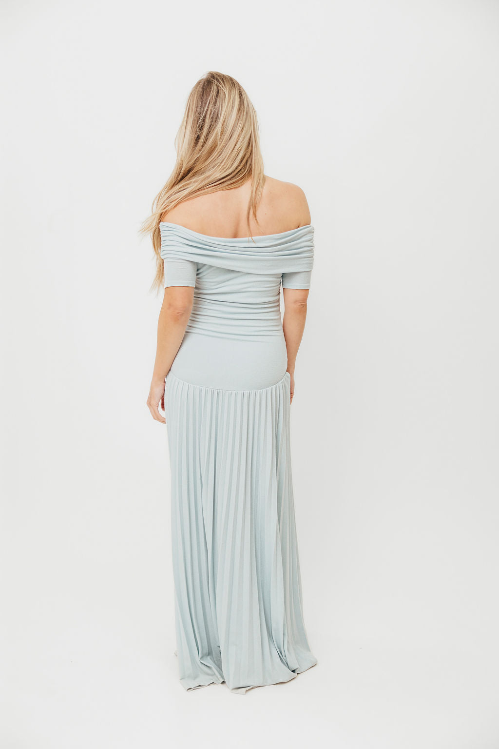 The Lennox Maxi Dress in Dusty Blue