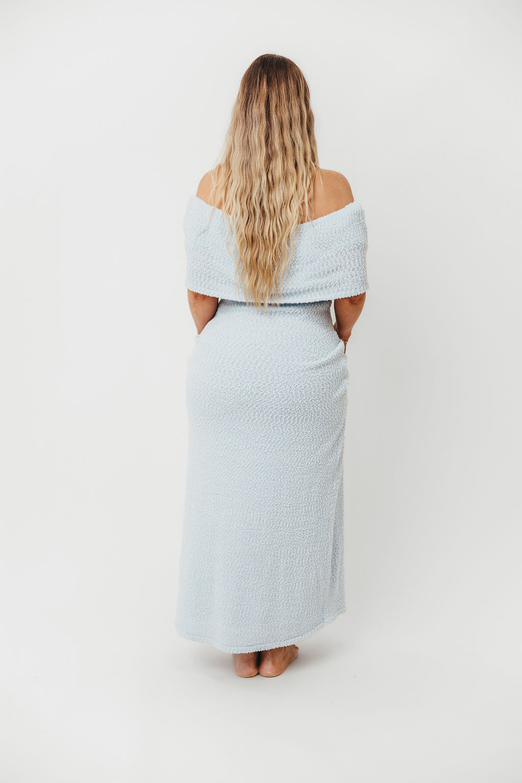 Brit Maxi Dress in Dusty Blue - Bump Friendly