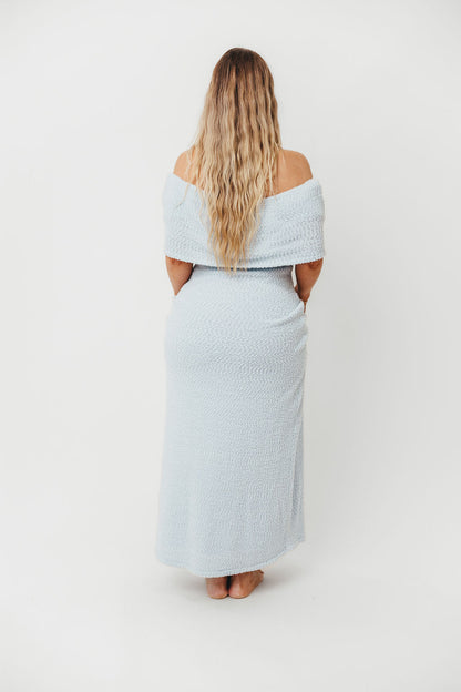 Brit Maxi Dress in Dusty Blue - Bump Friendly