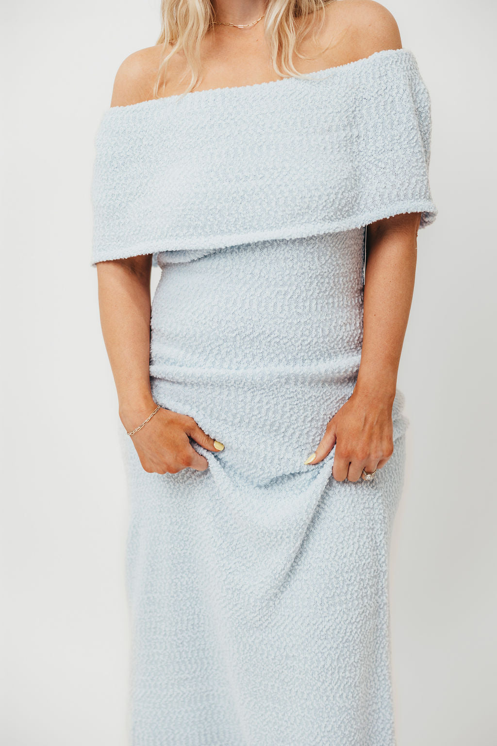 Brit Maxi Dress in Dusty Blue - Bump Friendly
