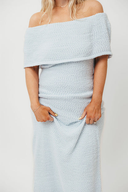 Brit Maxi Dress in Dusty Blue - Bump Friendly