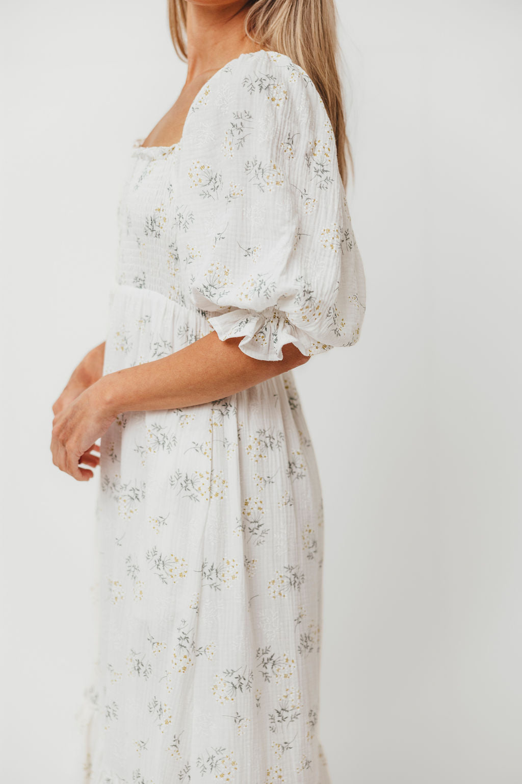 Livvy 100% Cotton  Maxi Dress in Chamomile - Bump Friendly & Inclusive Sizing