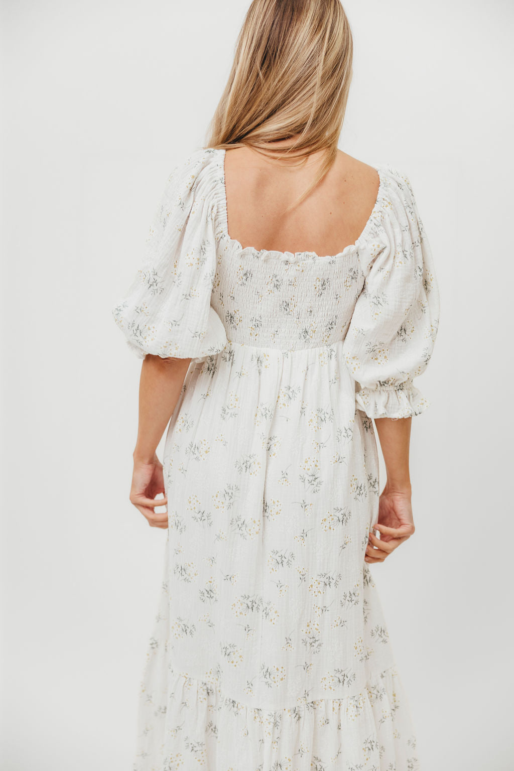 Livvy 100% Cotton  Maxi Dress in Chamomile - Bump Friendly & Inclusive Sizing