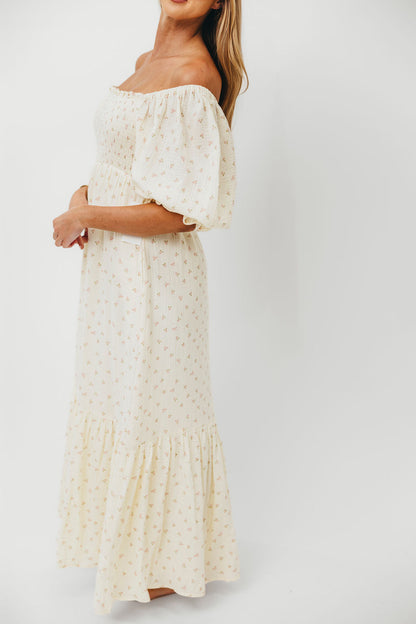 Livvy 100% Cotton Maxi Dress in Petite Pink Floral - Bump Friendly & Inclusive Sizing