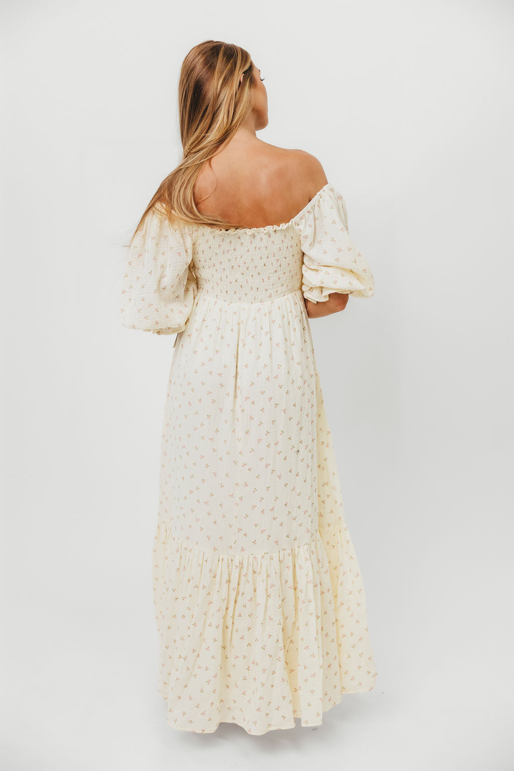 Livvy 100% Cotton Maxi Dress in Petite Pink Floral - Bump Friendly & Inclusive Sizing