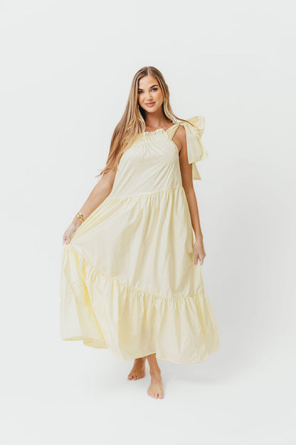 Jordan One-Shoulder Maxi Dress in Vanilla - Bump Friendly