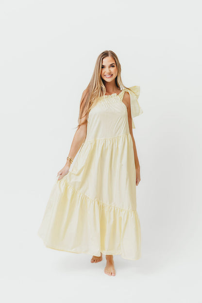 Jordan One-Shoulder Maxi Dress in Vanilla - Bump Friendly