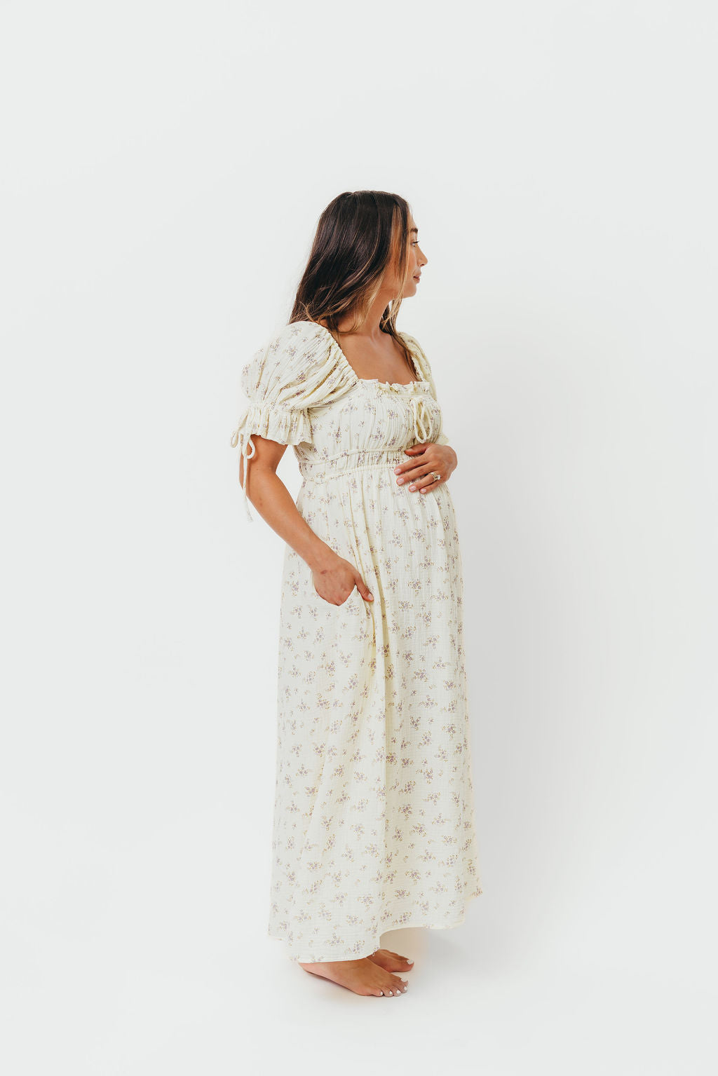 Savanna Steppe 100% Cotton Dress in Lilac - Bump Friendly & Inclusive Sizing (S-3XL)