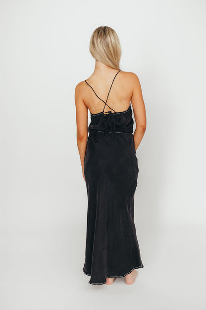 Romana Cami Top and Skirt Set in Black