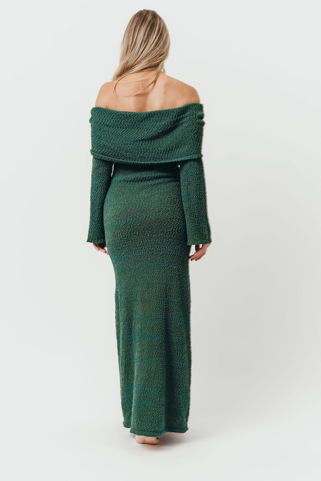 Nora Knit Maxi Dress in Hunter Green - Bump Friendly