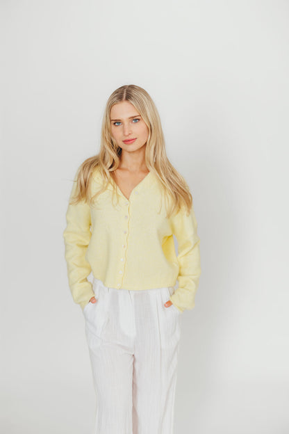 Piper Cardigan Top in Butter