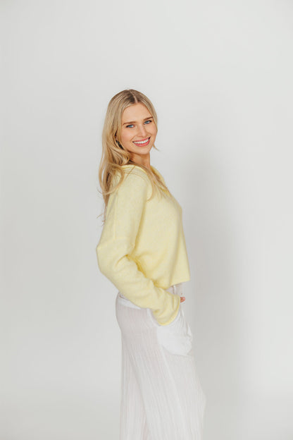 Piper Cardigan Top in Butter
