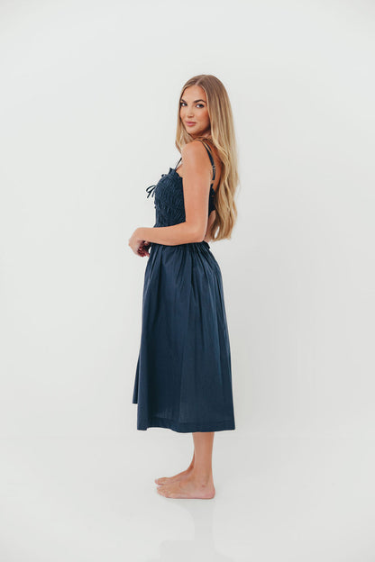 Juniper Midi Dress in Ink