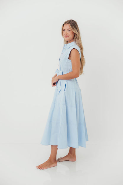 AnnaLynne Midi Dress in Baby Blue