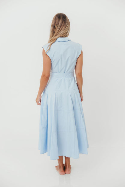 AnnaLynne Midi Dress in Baby Blue
