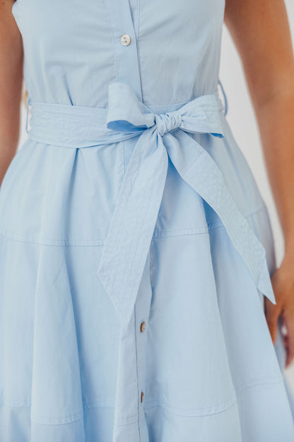 AnnaLynne Midi Dress in Baby Blue