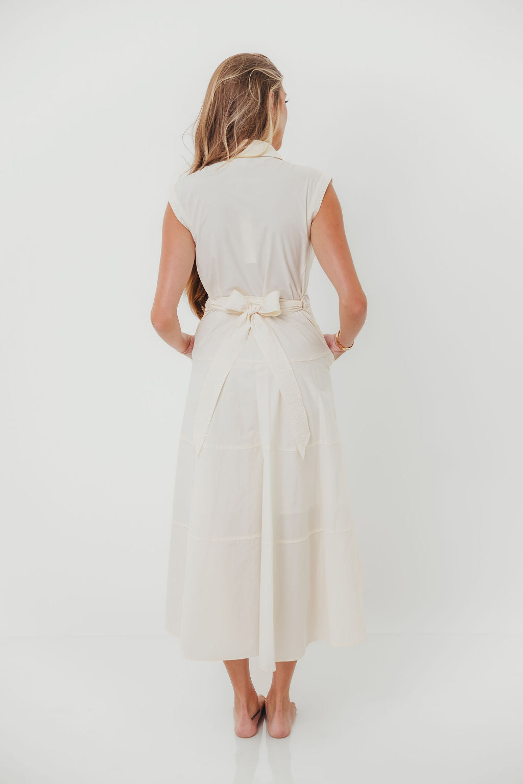 AnnaLynne Midi Dress in Milk White