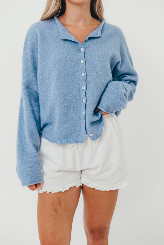 Piper Cardigan in Dusty Blue
