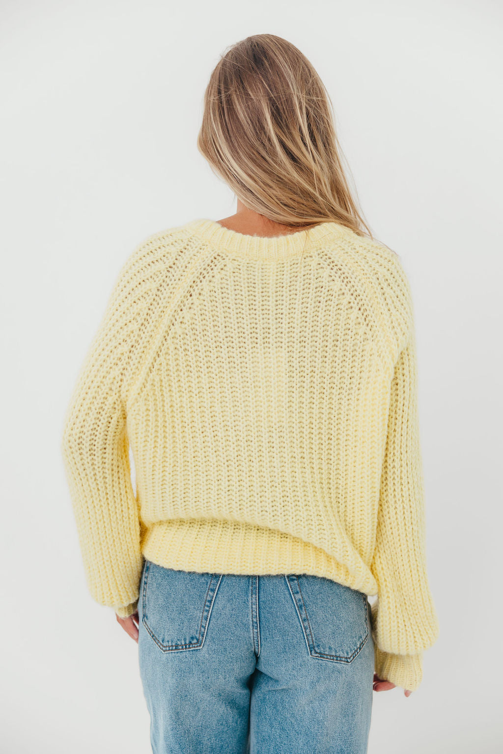 Bobbi Sweater Cardigan in Lemon