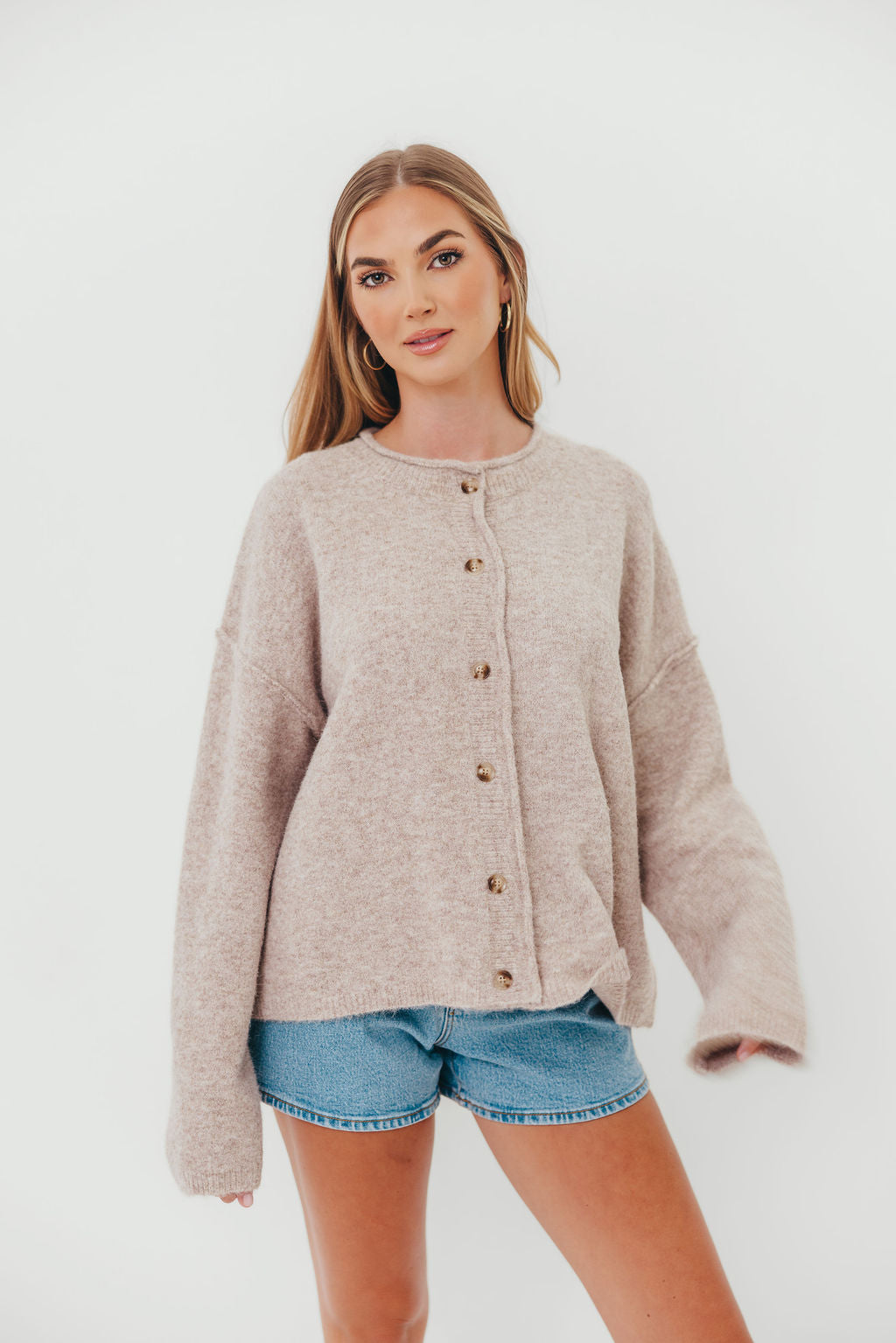 Kyla Cardigan Sweater in Oatmeal