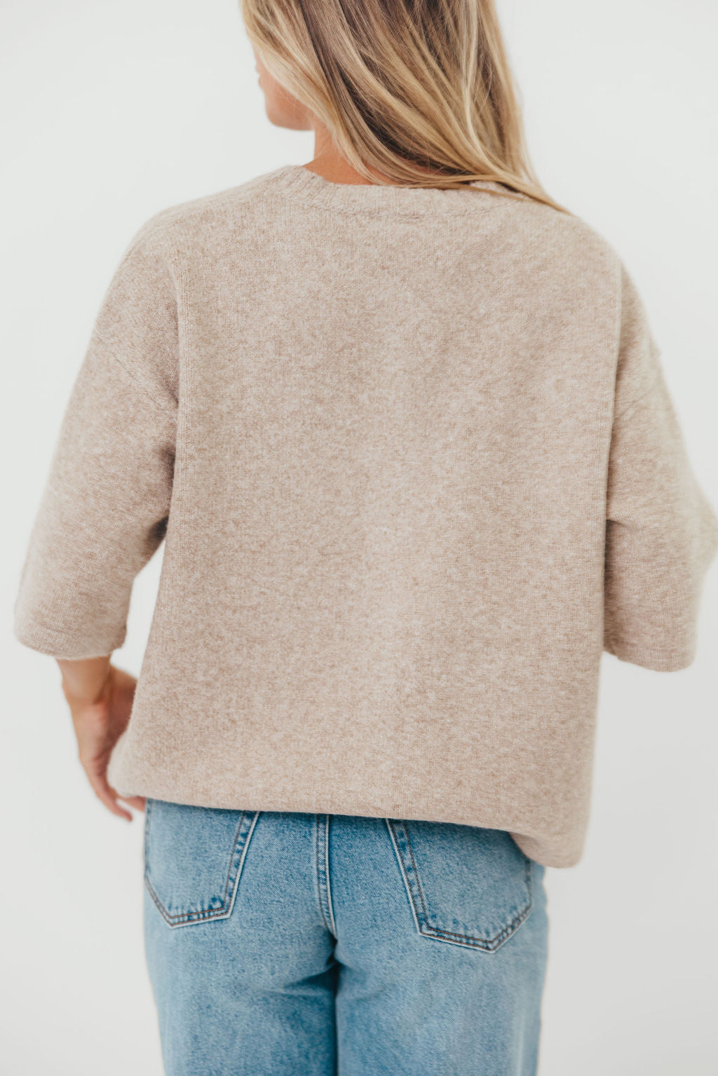 Davina Button-up Sweater in Mocha