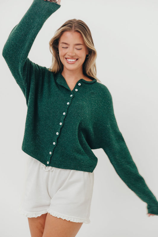 Piper Cardigan in Forest Green