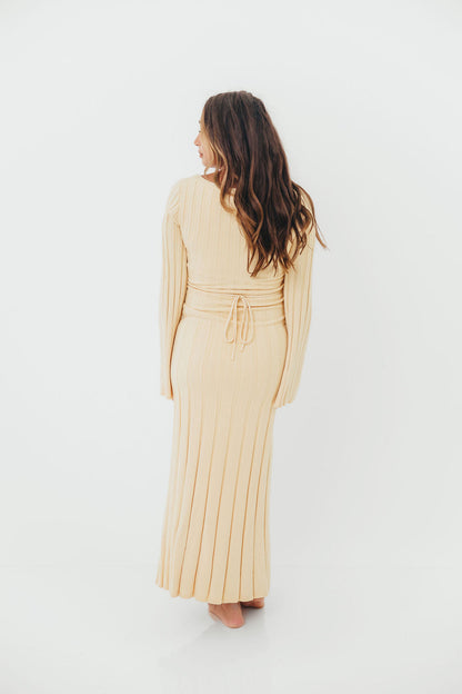 Rowan Square Neck Maxi Dress in Buttercream
