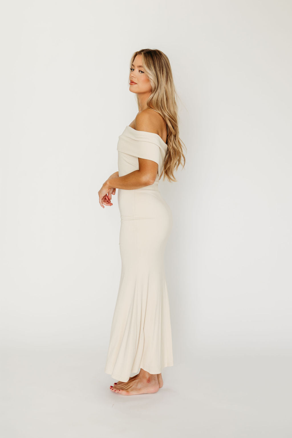 Monroe Maxi Dress in Ivory - Bump Friendly