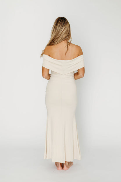 Monroe Maxi Dress in Ivory - Bump Friendly
