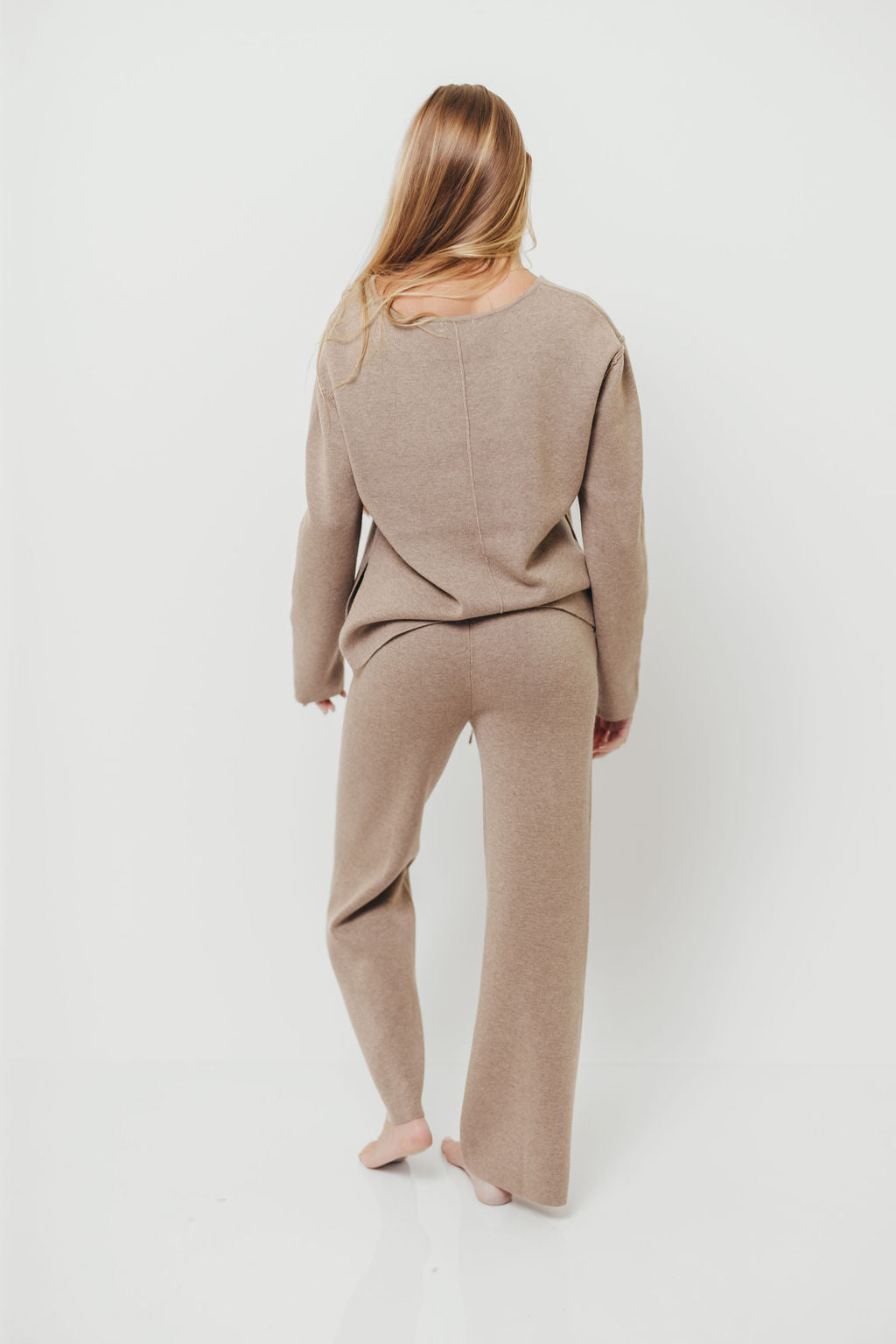 Erina Knit Lounge Pants in Taupe