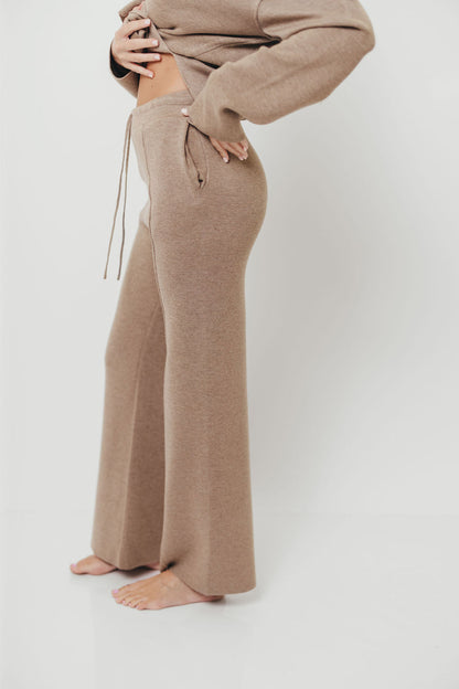 Erina Knit Lounge Pants in Taupe