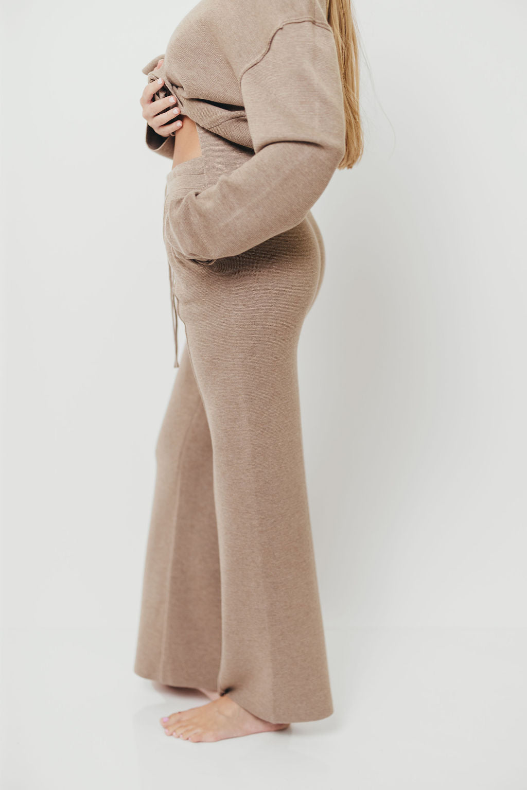 Erina Knit Lounge Pants in Taupe
