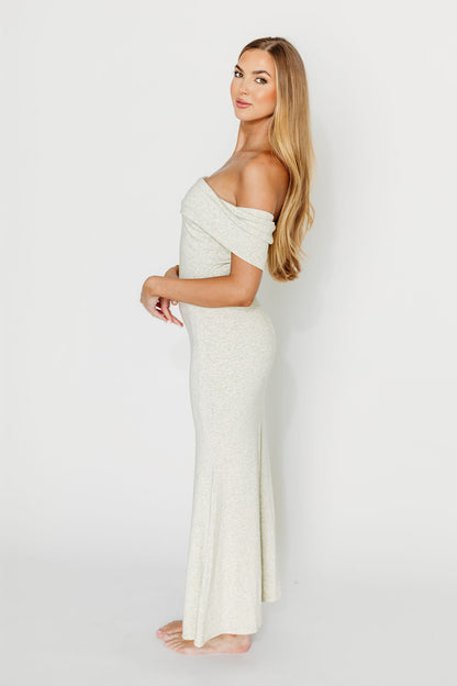 Monroe Maxi Dress in Heather Grey- Bump Friendly