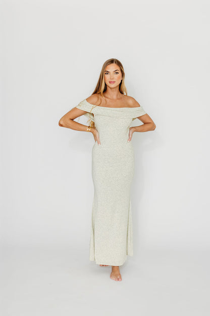 Monroe Maxi Dress in Heather Grey- Bump Friendly
