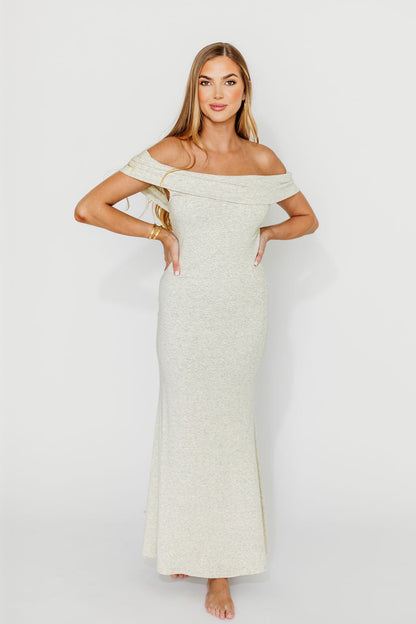 Monroe Maxi Dress in Heather Grey- Bump Friendly