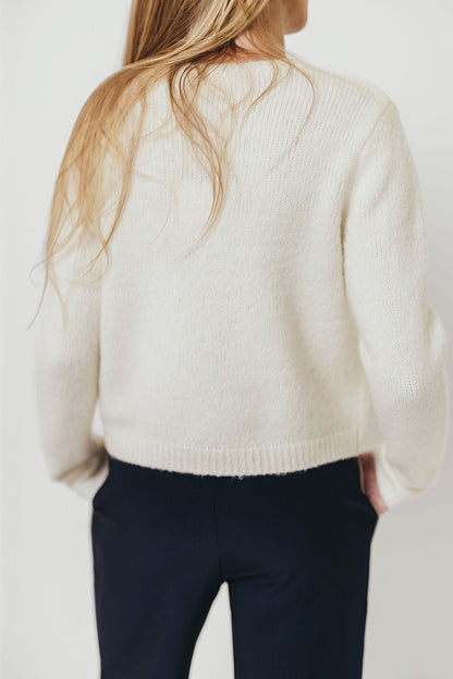 Elizabeth Cardigan Top in Ivory