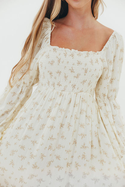 Emerson Smocked Maxi Dress in Blush Floral