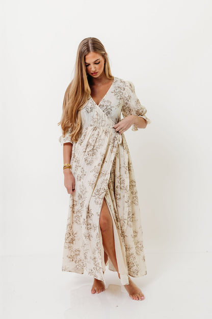 The Ari 100% Cotton Maxi Dress in Brown - Maternity and Nursing Friendly *9/26 PRE-ORDER*