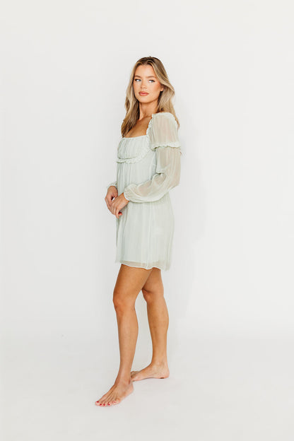 Cyrus Mini Dress in Sage