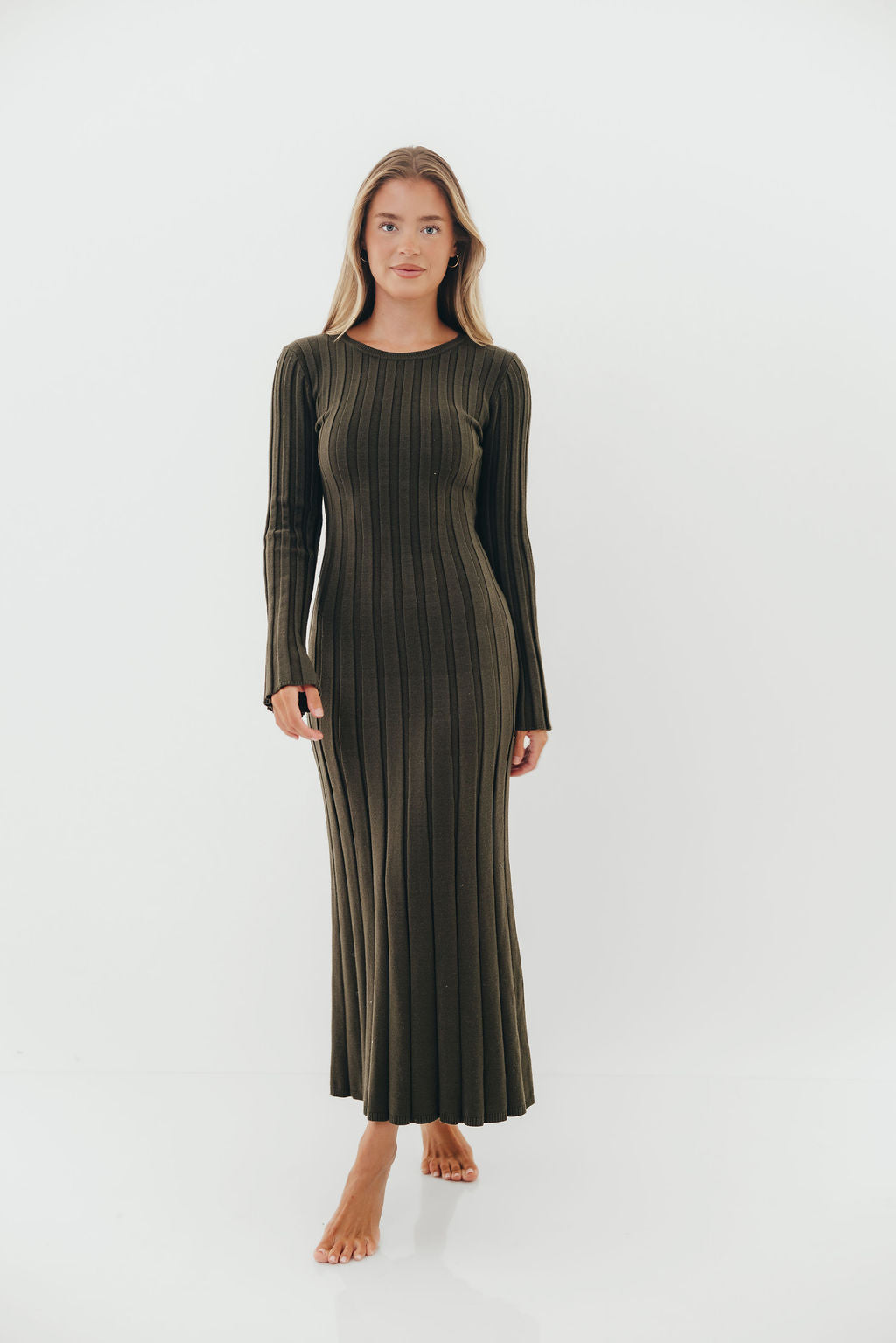Colette Luxe Maxi Dress in Dark Evergreen