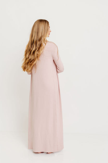 Lina Two Piece Dress Set in Dusty Blush - Bump Friendly