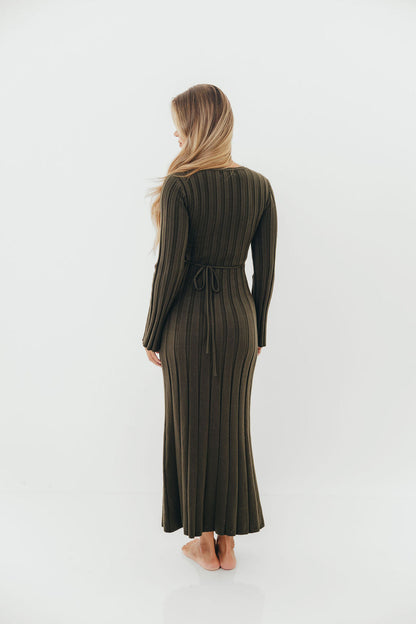 Colette Luxe Maxi Dress in Dark Evergreen