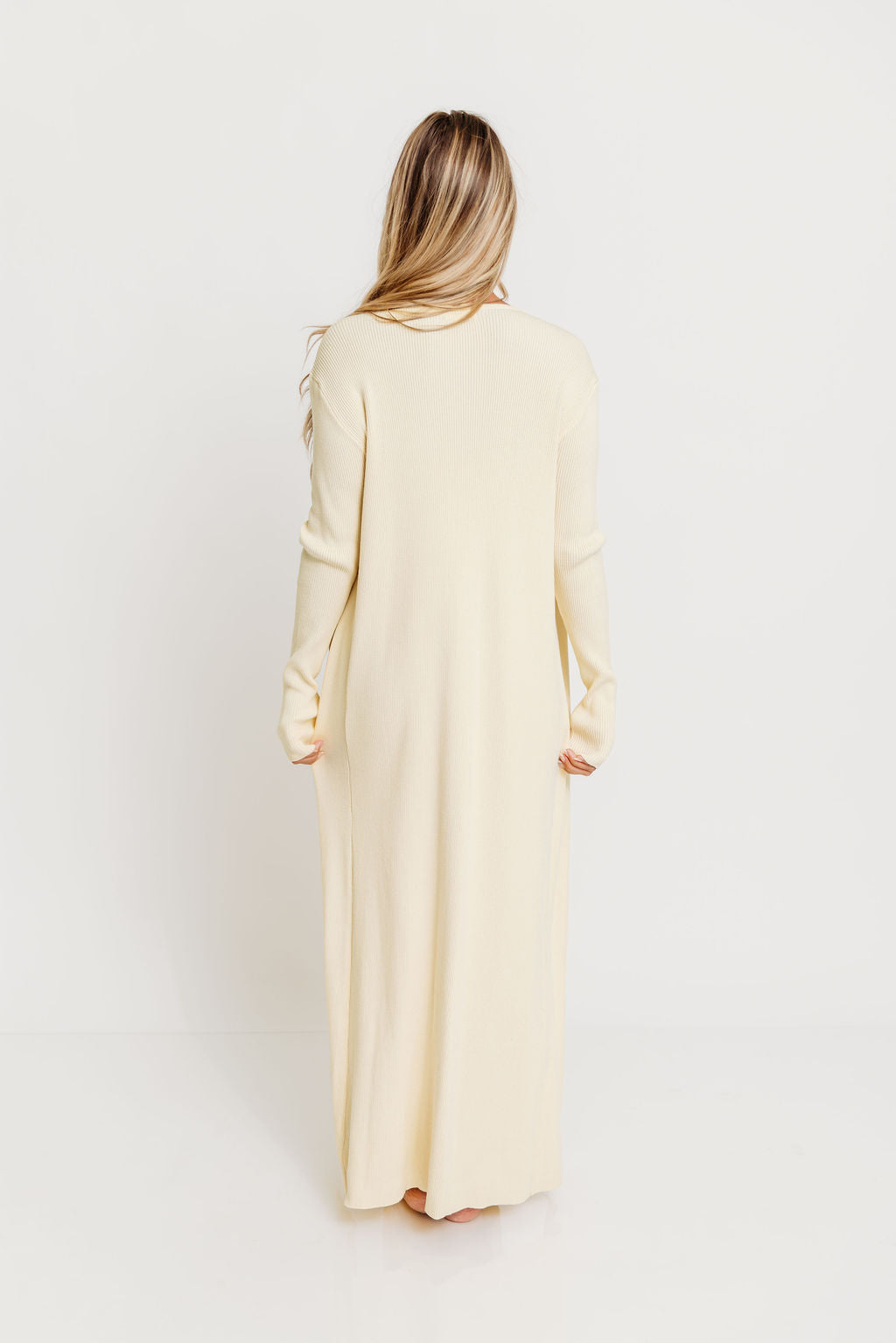 Lina Two Piece Dress Set in Butter Yellow - Bump Friendly