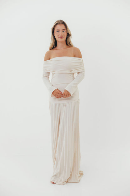 Lennox Long Sleeve Maxi Dress in Ivory
