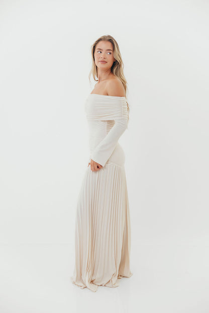 Lennox Long Sleeve Maxi Dress in Ivory