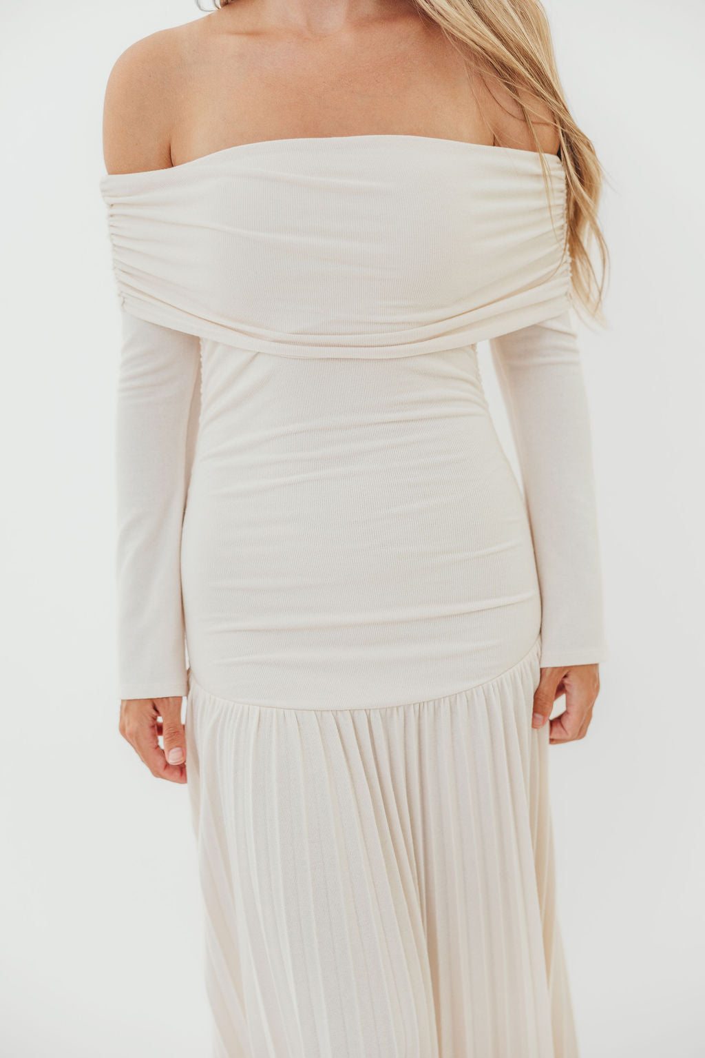 Lennox Long Sleeve Maxi Dress in Ivory