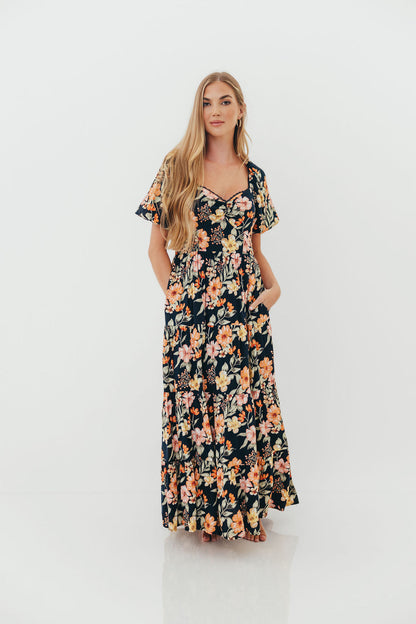 Francine Maxi Dress in Midnight Floral
