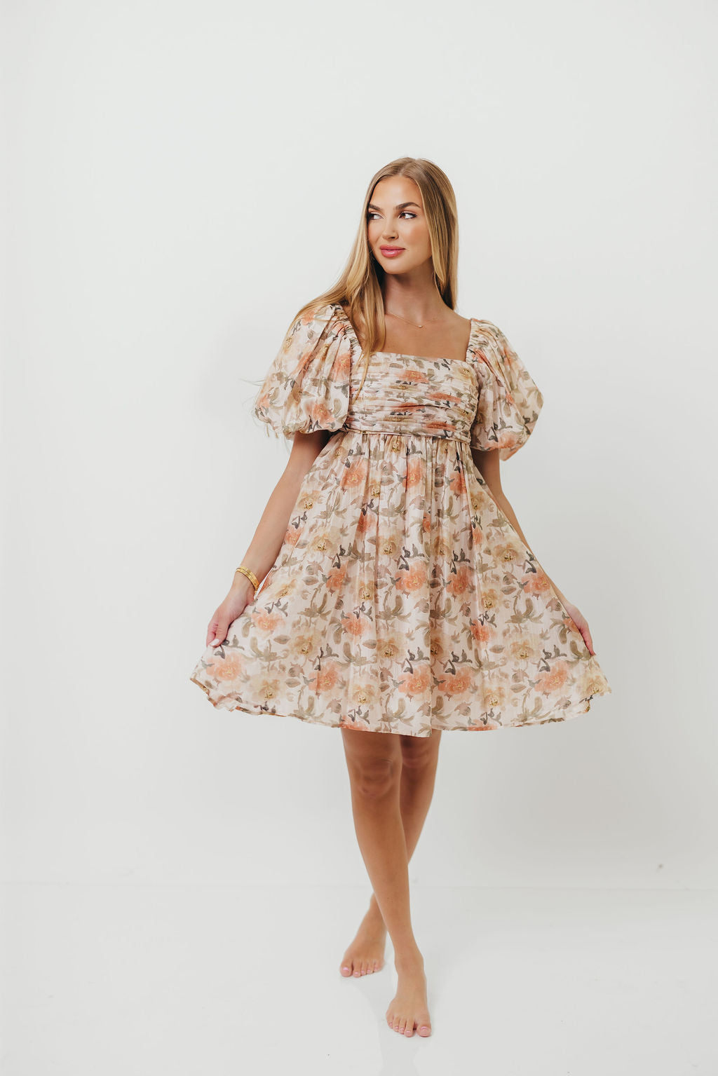 Sandrine Mini Dress in Floral