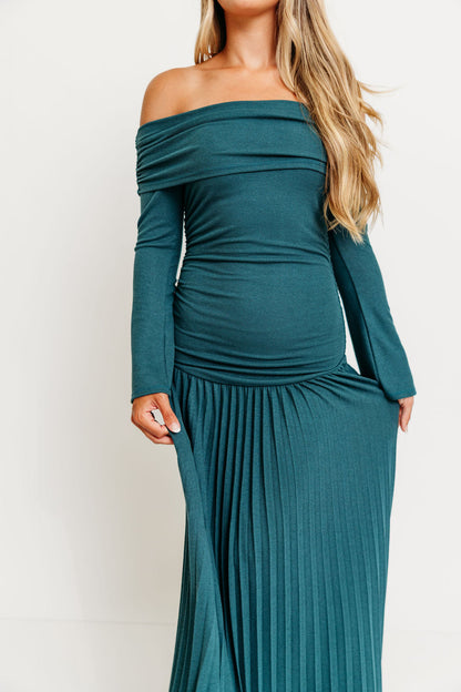 Lennox Long Sleeve Maxi Dress in Green