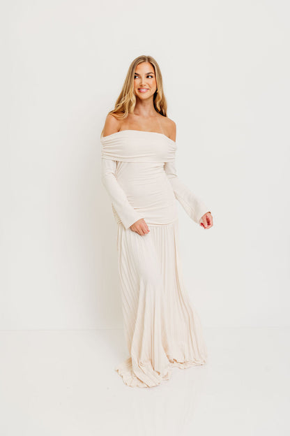 Lennox Long Sleeve Maxi Dress in Ivory